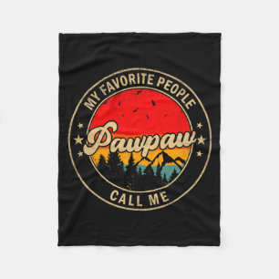 Mens The Kids Call Pawpaw For Papa Grandpa Fleece Blanket