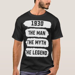 Mens The Man Myth Legend 1930 92nd Birthday For 9 T-Shirt