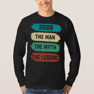 Mens The Man Myth Legend 2000 22nd Birthday  For 2 T-Shirt