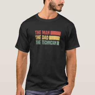Mens The Man The Dad The Technician Wind Turbine T-Shirt