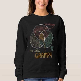Mens The Man The Myth Grampy Mix Of Bad Jokes Fath Sweatshirt