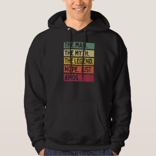 Mens The Man The Myth The Legend Nope Just Amos Q Hoodie