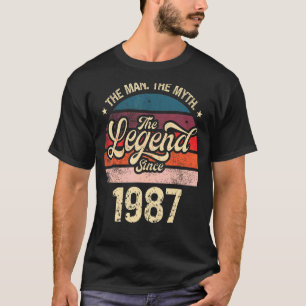 Mens The Man The Myth The Legend Since 1987 Birthd T-Shirt