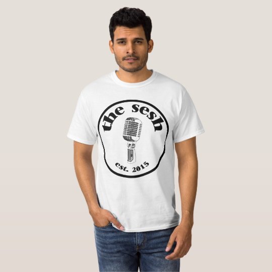 Men's "the sesh" Crest White T-Shirt