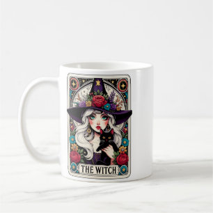 Mens The Witch Tarot Card Halloween Gothic Witchy Coffee Mug