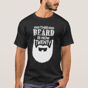 Mens This Beard Is Now Twenty Funny 20th Birthday T-Shirt