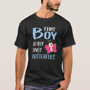 Mens This Boy Really Loves Butterflies T-Shirt