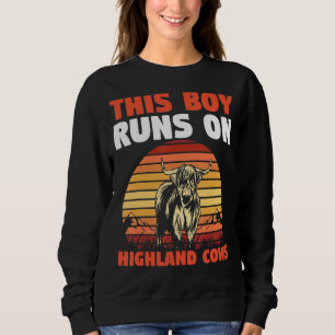 Mens This Boy Runs On Highland Cows Sweatshirt