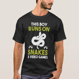 Mens This Boy Runs On Snakes & Video Games T-Shirt