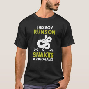 Mens This Boy Runs On Snakes & Video Games T-Shirt