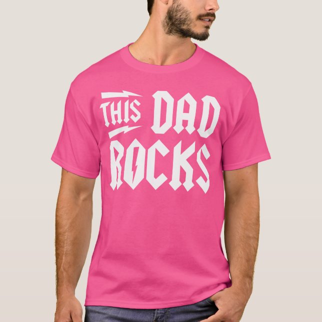 Mens This Dad Rocks Father'S Day Rock Music Rockab T-Shirt (Front)