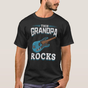 Mens This Grandpa Rocks Retired Bassist Retirement T-Shirt