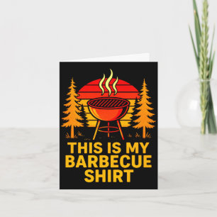 Mens this is barbecue - retro bbq grilling card