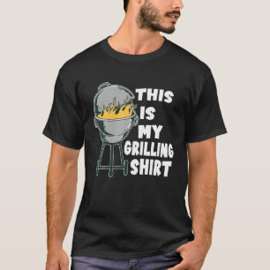 Mens This Is My Grilling Funny BBQ Grill Dad T-Shirt