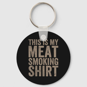 Mens This Is My Meat Smoking Chef Butcher Cook Bbq Key Ring