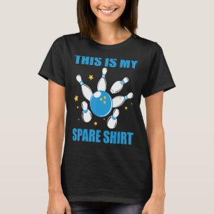 Mens This Is My Spare Shirt Bowling Alley Gutter P