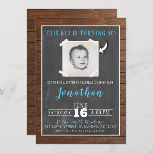 Mens This Kid is turning Adult Photo Invite