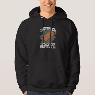Mens This Man Knows His Throwing Sack Toss Cornho Hoodie