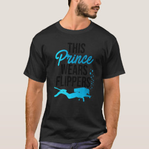 Mens This Prince Wears Flippers Diver Scuba Diving T-Shirt