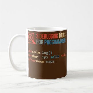 Mens Three debugging tools for programmer Coffee Mug