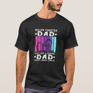Mens Thrillseeker Father Roller Coaster Dad Rides T-Shirt