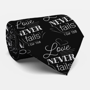 Mens Tie, Love Never Fails Tie