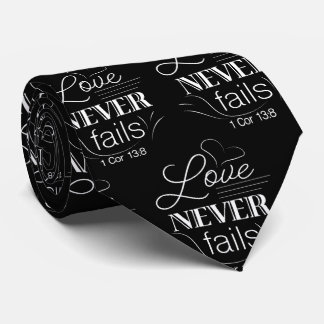 Mens Tie, Love Never Fails Tie