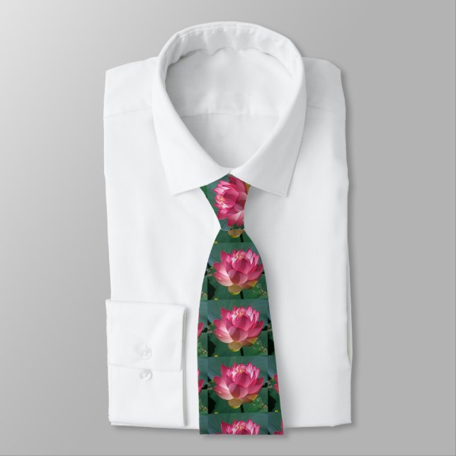 Men's Tie Pink Lotus (Tied)