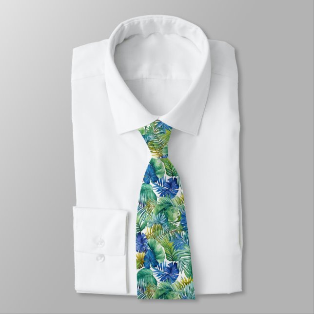 Men's Tie Tropical Palms (Tied)