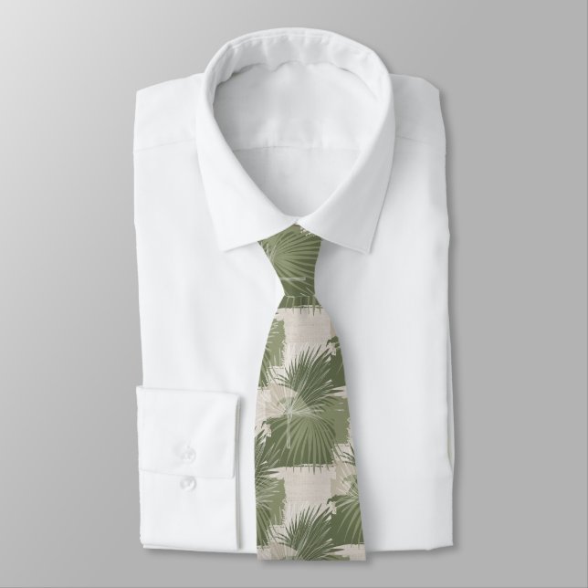 Men's Tie Tropical Palms (Tied)