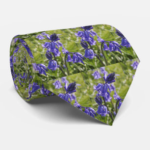 Mens tie with bluebells design