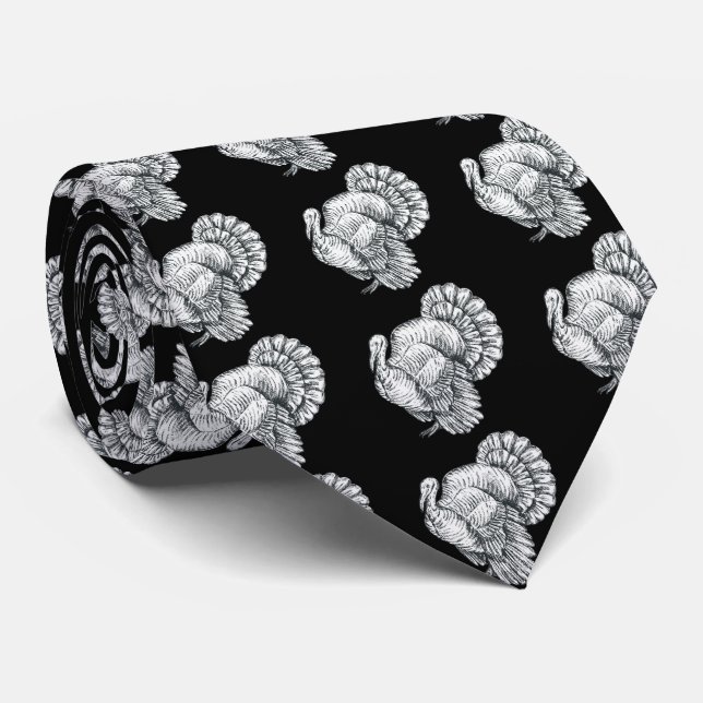 Men's Ties, Farm Animal Collection, Turkey Tie (Rolled)