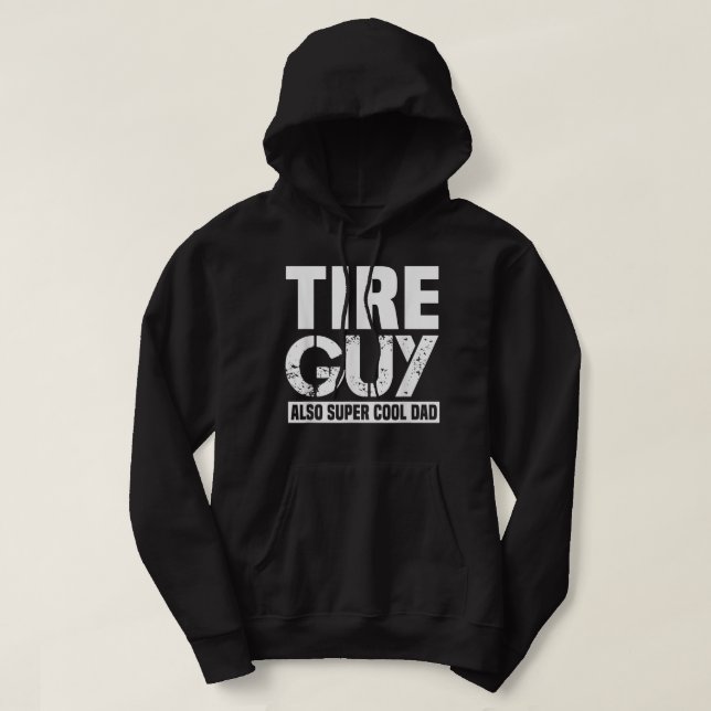 Mens Tire Guy funny Car Mechanic Dad Father Papa H Hoodie (Design Front)
