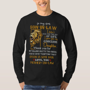 Mens To My Dear Son In Law Son In Law From Mother T-Shirt