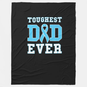 Mens Toughest Dad Ever - Prostate Cancer Awareness Fleece Blanket