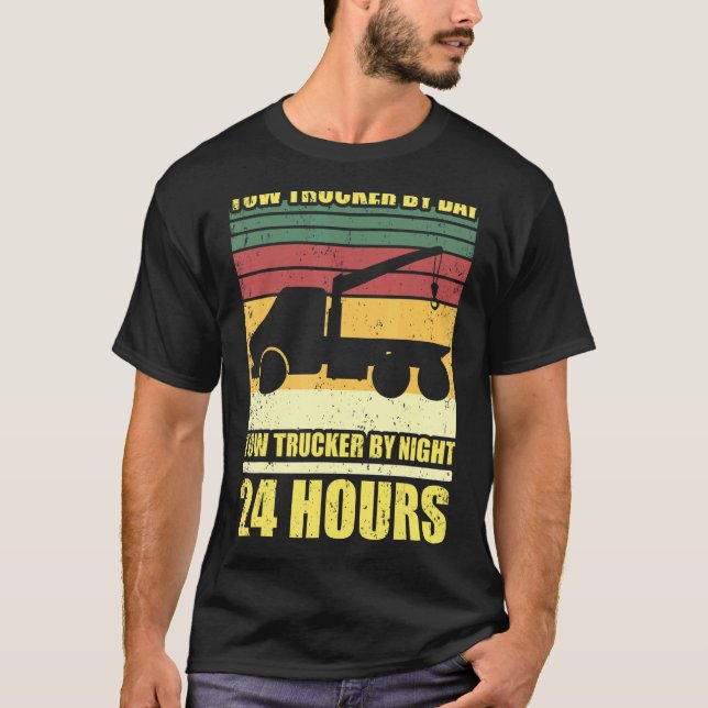 Mens Tow Trucker Driver  Hooking Vehicle Towing T-Shirt (Front)