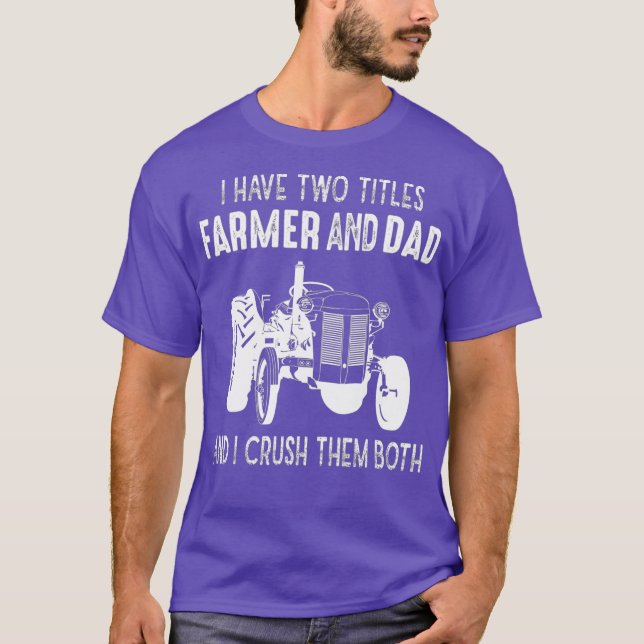 Mens Tractor Dad Farming Father Farm Lover Daddy T-Shirt (Front)