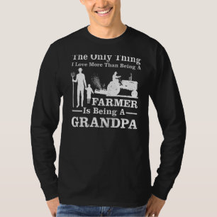 Mens Tractor Farmer Vintage Style Farmer Grandpa F T-Shirt