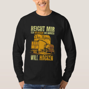 Mens Tractors Corn Shredding Farmer Waller Farmer T-Shirt
