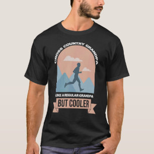 Mens Trail Running Grandfather Trail Runner Cross  T-Shirt
