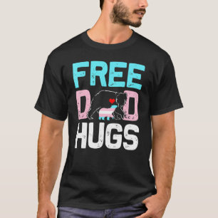 Mens Trans Bear Free Dad Hugs Proud Ally Daddy Tra T-Shirt