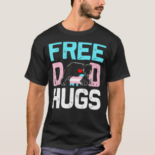 Mens Trans Bear Free Dad Hugs Proud Ally Daddy Tra T-Shirt