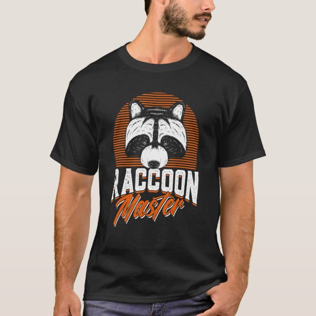 Mens Trap Hunting Retro Coon Hunter Racoon Huntin T-Shirt (Front)