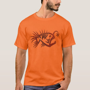 Mens tribal anglerfish shirt design