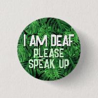 Mens Tropical Green Leaves I Am Deaf