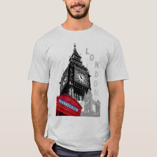 Men's TShirts London Big Ben Clock Tower Modern