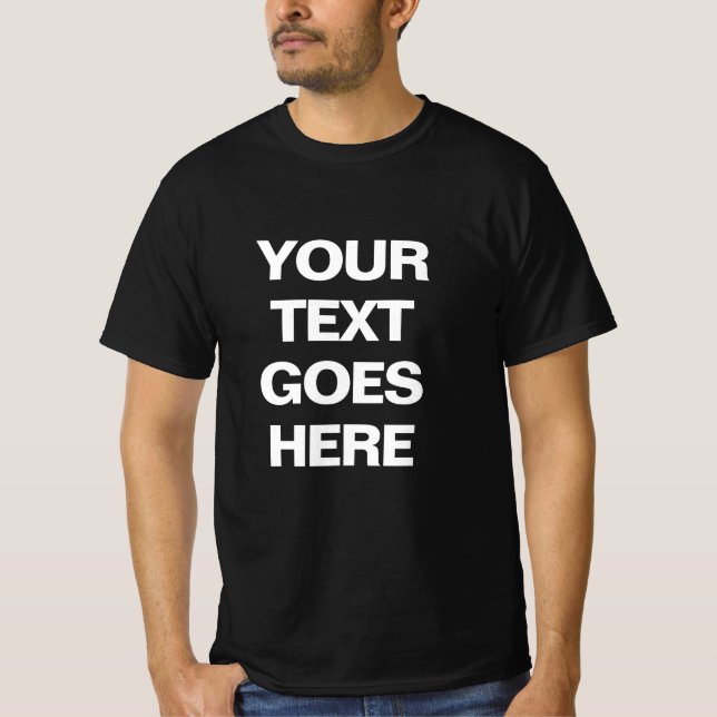 Mens TShirts Modern Simple Template Add Text Here (Front)