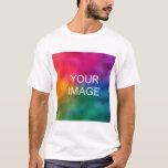 Mens TShirts White Custom TShirt Add Image Logo<br><div class="desc">Mens TShirts Custom TShirt Add Image Logo Template White Basic T-Shirt.</div>