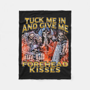 Mens Tuck in - Edgy Skeleton Bootleg Cool Hard Fleece Blanket