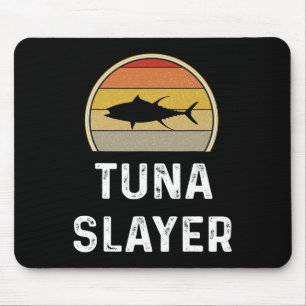 Mens Tuna Slayer Fishing Gifts Funny Fisherman Shi Mouse Mat